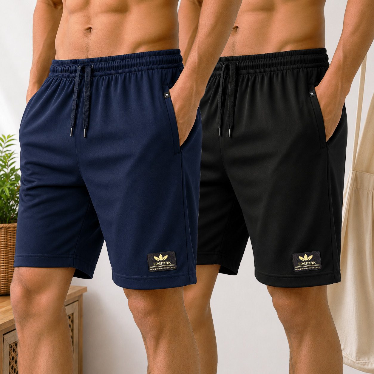 LEEMAK Men’s Regular Fit Shorts Pack of 3