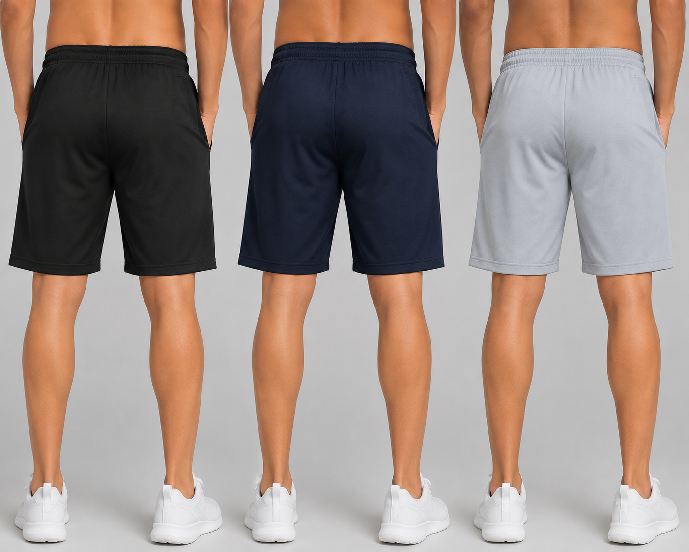 LEEMAK Men’s Regular Fit Shorts Pack of 3